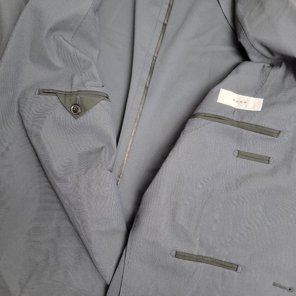 Sene Soho Flex Tech Sport Coat Unstructured Blazer Jacket Gray Custom 52 Chest - Picture 3 of 4